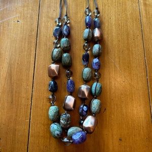 Multi- layered stone Necklace in various colors